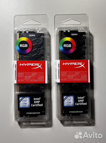 Kingston XMP HyperX Predator 3200mhz ddr4 8x2гб