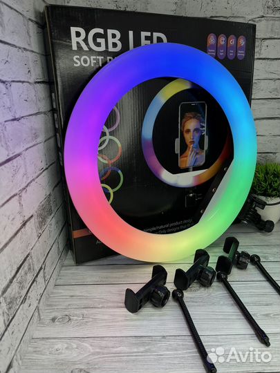 Кольцевая лампа RGB 36 см