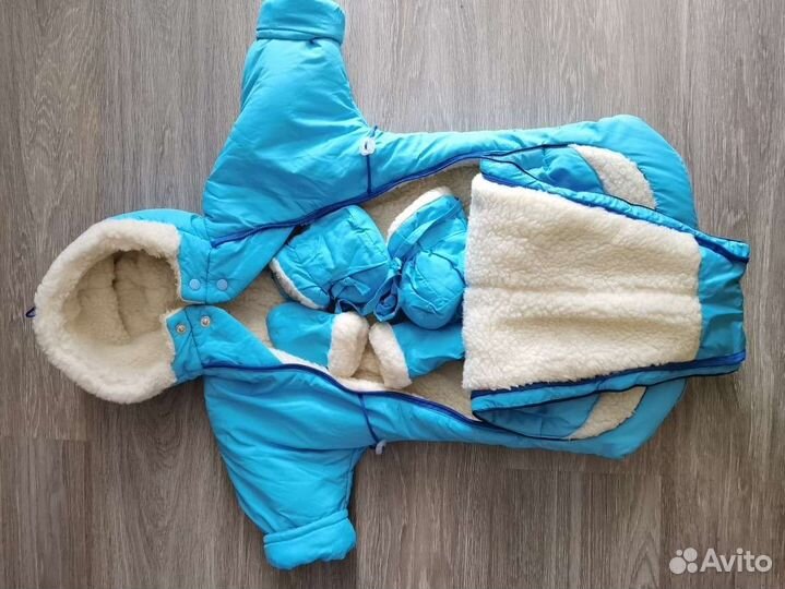 Зимний комбинезон трансформер для новорожденных
