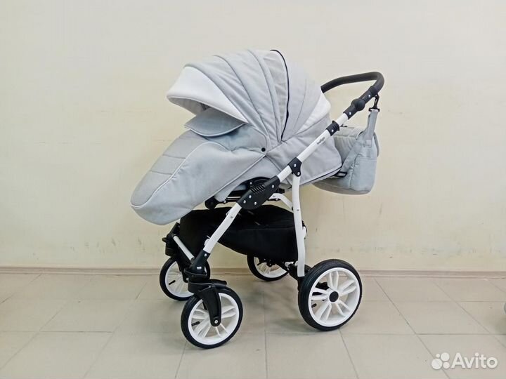Коляска 3 в 1 поворотная Indigo +F. /Новая