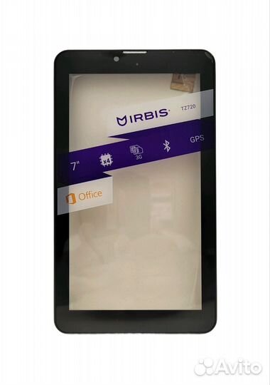 Тачскрин для Irbis TZ720 с рамкой Чёрный