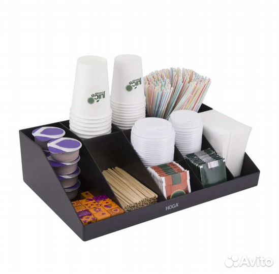 Органайзер для стаканов, крышек, сахара, салфеток
