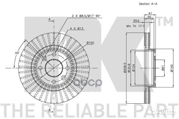 Диск тормозной renault logan/sandero передний в