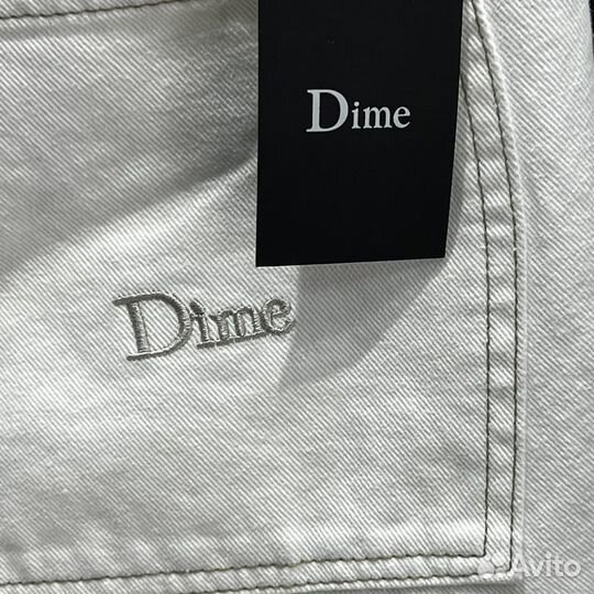 Широкие джинсовые шорты Dime белые