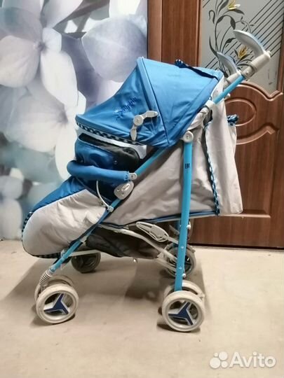 Коляска трость Dauphin синяя