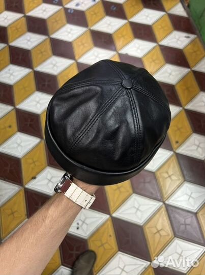 Тюбетейка кожанная