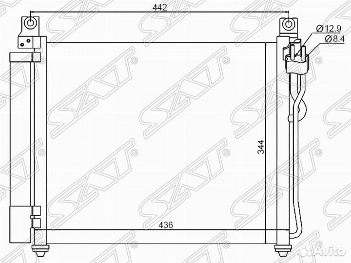 Радиатор кондиционера Киа Пиканто 07