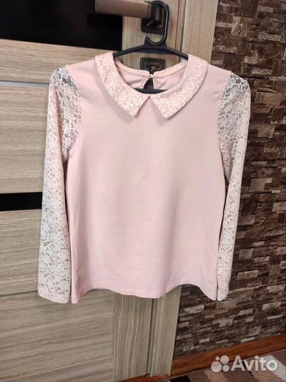 Блузки рубашки школьные для девочки 140-146