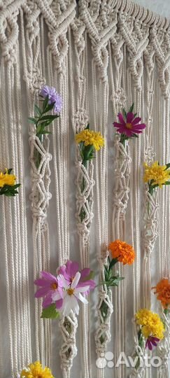 Панно для цветов макраме декор