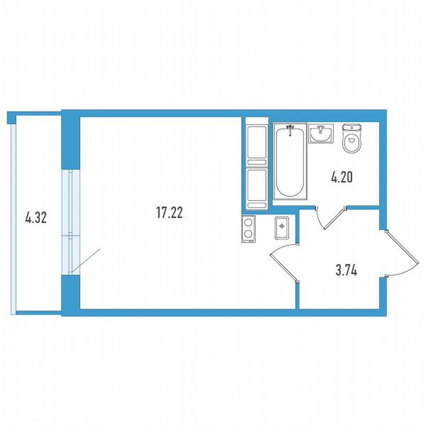 Квартира-студия, 26 м², 5/13 эт.