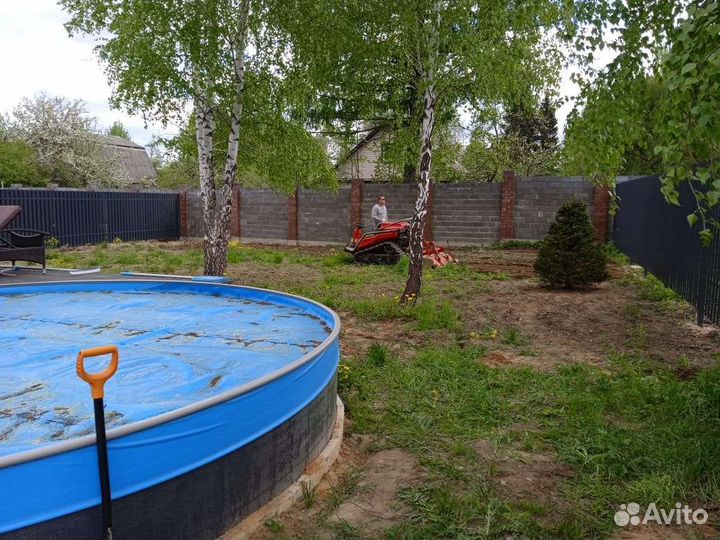 Вспашка,расчистка мульчером, выравнивание земельны