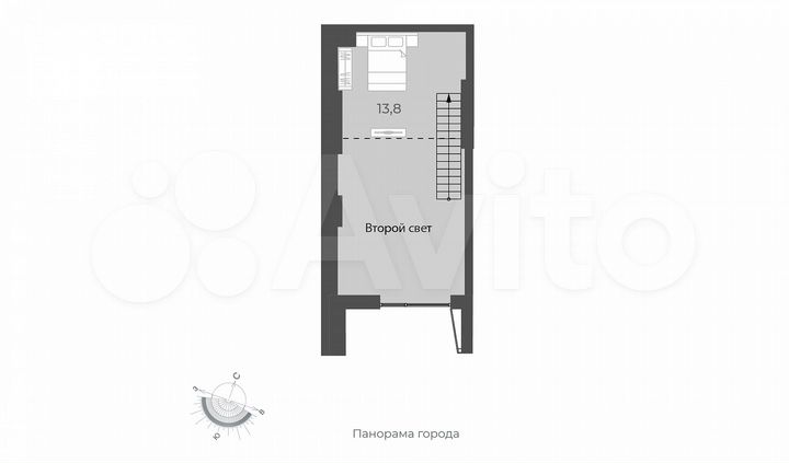 Квартира-студия, 49 м², 17/17 эт.