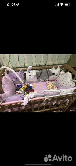 Кроватка детская деревянная