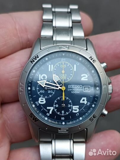 Мужские часы seiko chronograph 100m