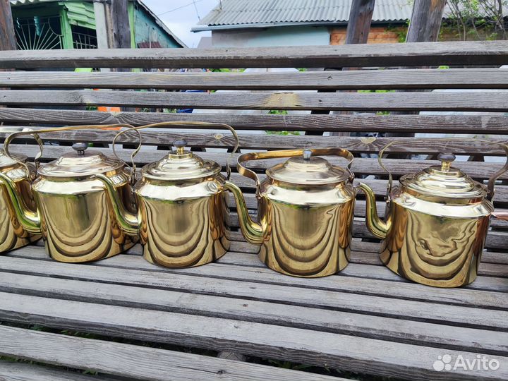 Чайники старинные. Медь латунь