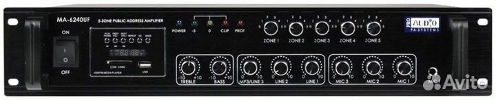 Трансляционный усилитель proaudio MA-6240UF