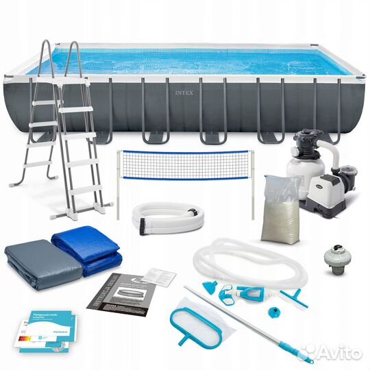 Каркасный бассейн 732х366х132 см с песоч. фильтром