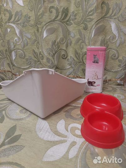 Лоток для хорьков, грызунов. Контейнер, миска