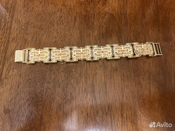 Мужской золотой браслет с бриллиантами