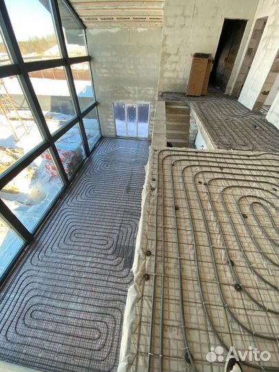 Установка теплых полов, разводка отопления