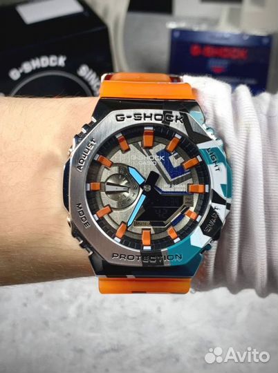 Часы G-Shock 2100 оранжевые