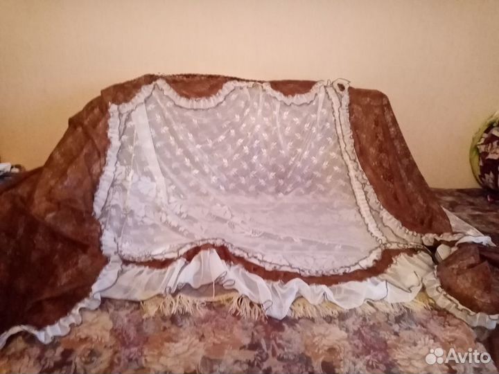 Шторы для кухни\дачи рюши,тесьма, гипюр
