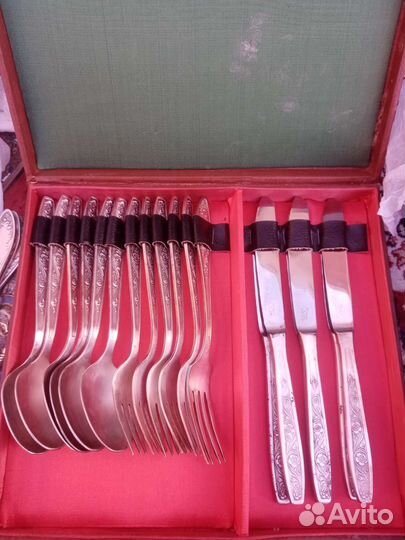 Набор столовых приборов мельхиор СССР