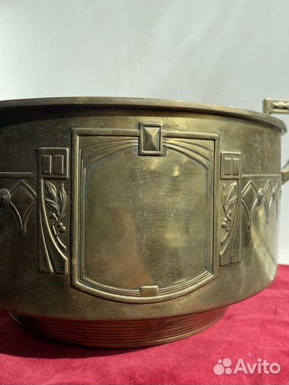 Кашпо для цветов бронза (латунь) антиквариат