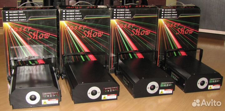 Лазеры US GR140 4шт LED светомузыка микрофон DMX