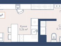 Квартира-студия, 25,4 м², 6/24 эт.