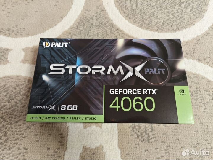 Новая Видеокарта palit GeForce RTX 4060 stormx 8G