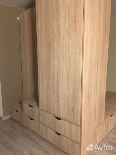 Подиум кровать с системой хранения