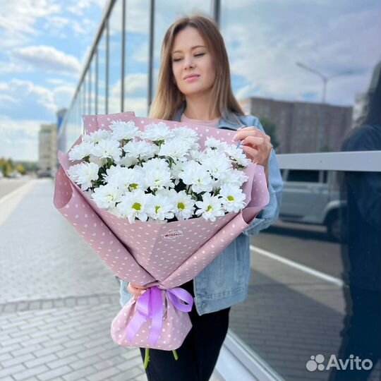 Букет из 7 хризантем