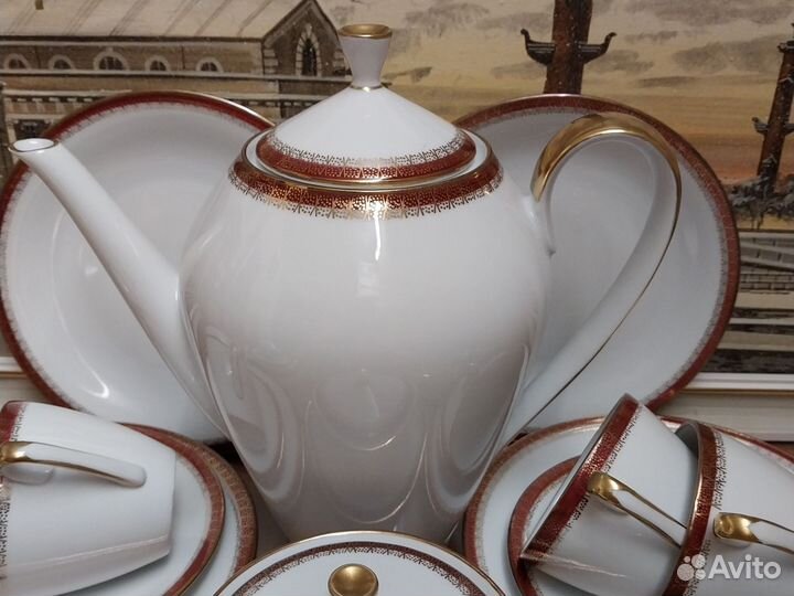 Сервиз кофейный старая Бавария 21 предмет
