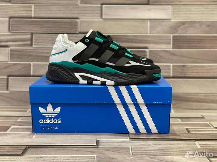 Кроссовки Adidas Niteball Black Green (36-45)