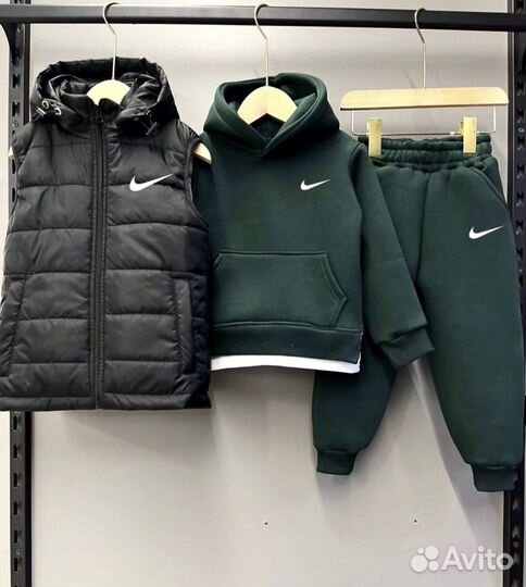 Костюм тройка на флисе Nike 92/122