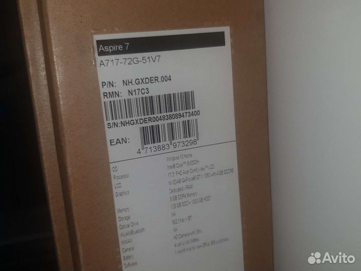 Игровой ноутбук Acer Aspire 7