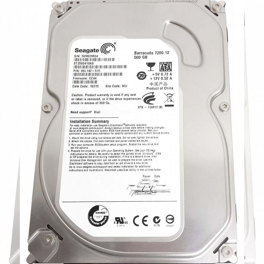 [ST3500418AS] Жесткий Диск Seagate 500gb Sata2 3,5" St3500418as