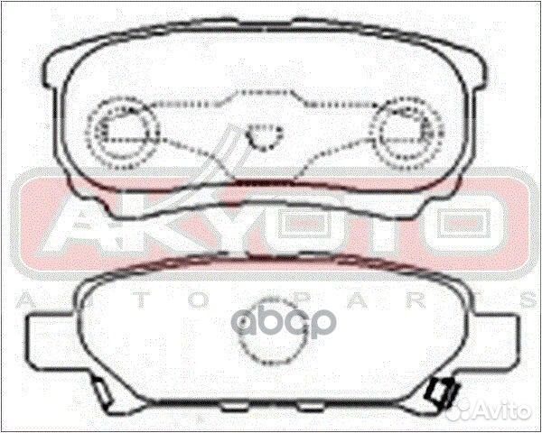 Колодки тормозные задние дисковые AKD-1263 akyoto