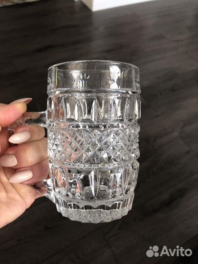 Пивная кружка. Хрусталь. Чехия. 3 шт. 0,33л