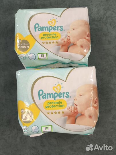 Подгузники Pampers Preemle protection 0 до 2 кг