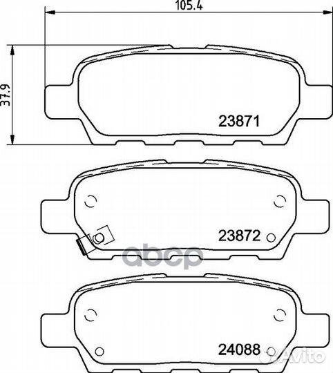 Колодки тормозные дисковые зад (PF-2466) NP