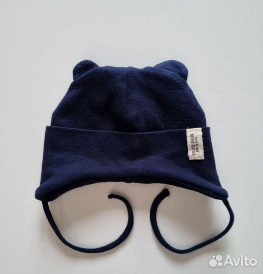 Шапка на завязках детская демисезон, 40-42