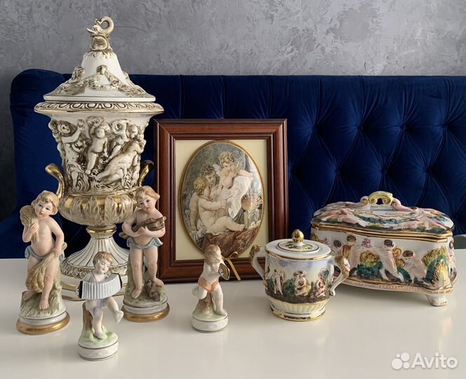 Шкатулка ваза кубок статуэтки Кападимонте ангелы