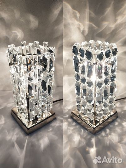Хрустальная настольная лампа ночник СССР