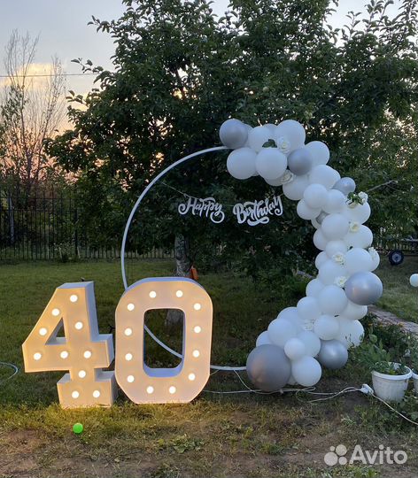 Аренда цифр с лампочками