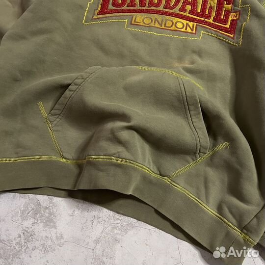 Худи Lonsdale Big Logo Vintage Distressed Оригинал