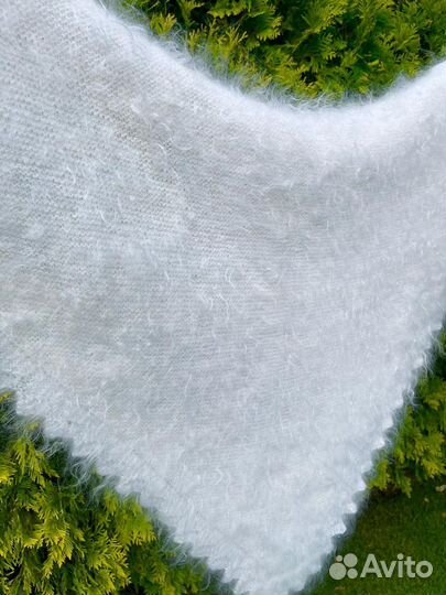 Пуховая косынка ручной работы Платок Шаль