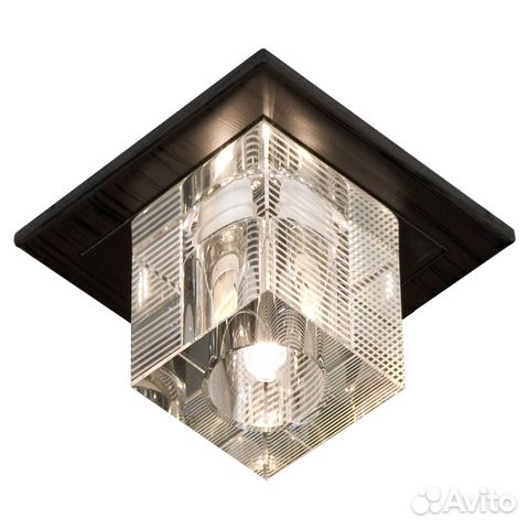 Светильник встраиваемый металлический и стеклянный