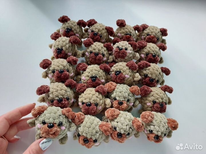 Вязаные брелки панда, ежик,единорожка, дракон